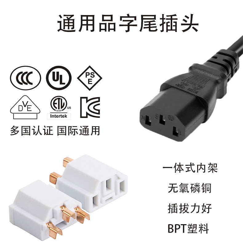 國標(biāo)雙頭電源線